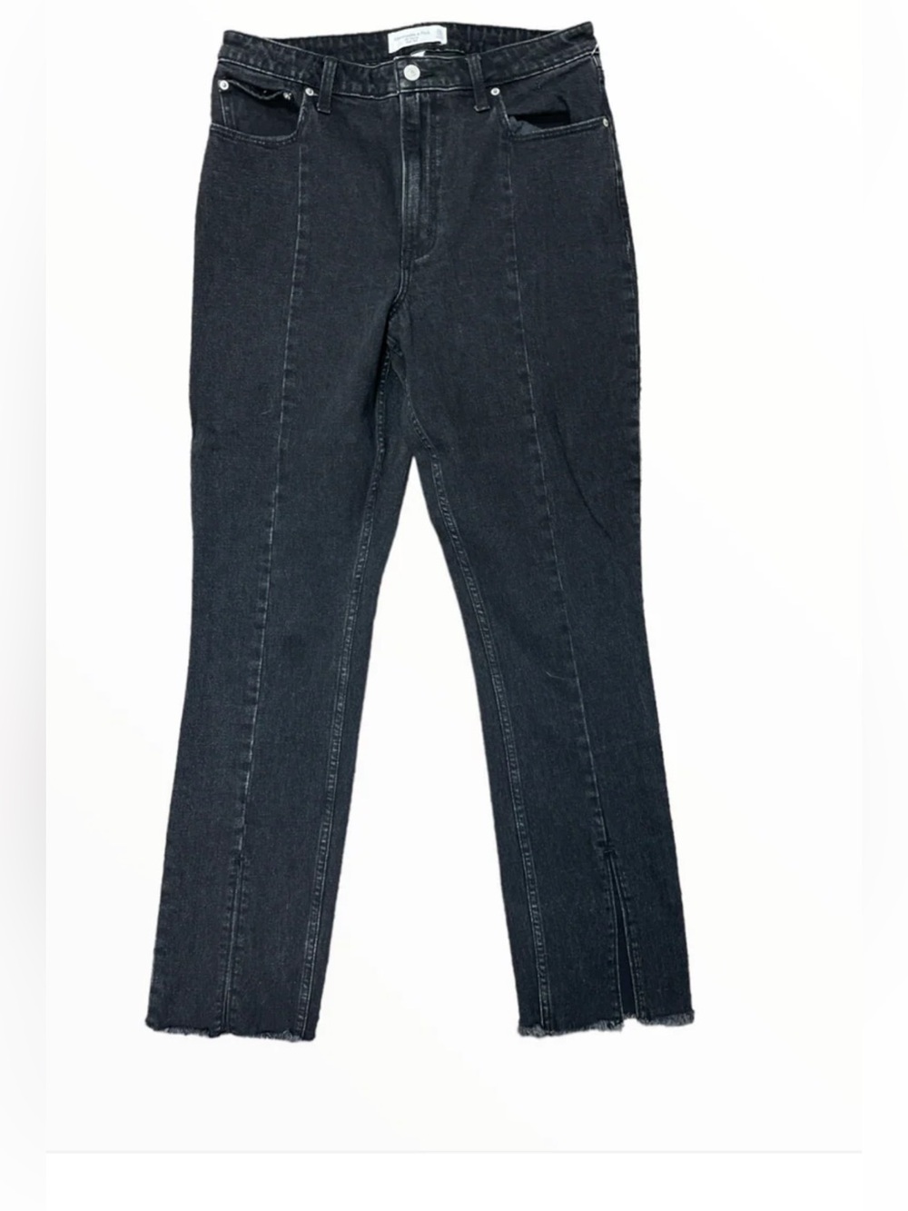 Abercrombie & Fitch Women's Straight Leg Black Jeans